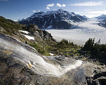 Snow melt and Salmon Glacier, British Columbia, Canada