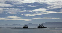Franklin Range overlooking island group along Johnstone Strait, British Columbia, Canada