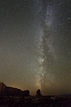 Milky way galaxy over Monument Valley Navajo Tribal Park, Arizona