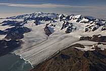 Terminal moraine of Nordenskjold Glacier and Allardyce Range, South Georgia Island