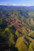 Lowland tropical rainforest cleared for cattle farming, Soberania National Park, Panama
