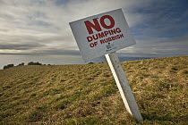 No dumping of garbage sign, Otago, New Zealand