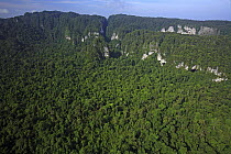 Limestone formation and Niah Cave, Niah National Park, Sarawak, Malaysia