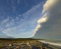 Stratus cloud over Gillespie's Beach, South Island, New Zealand
