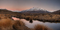 Rangitata River Valley with Mt D'Archiac on left, near Mt Sunday and Mt Potts Station, Canterbury, New Zealand