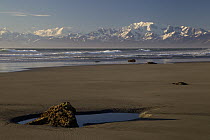 View across Yakutat Bay with Mount Saint Elias and Mount Logan, Alaska