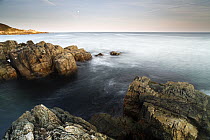 Dusk on rugged south coast of Cape Breton Island, Nova Scotia, Canada