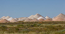 Mine tailings from years of mining for opals near Coober Pedy, South Australia, Australia