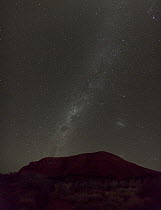 Milky Way above Ayers Rock, Uluru-kata Tjuta National Park, Northern Territory, Australia