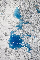 Meltwater lakes on Hubbard Glacier, Wrangell-St. Elias National Park, Alaska