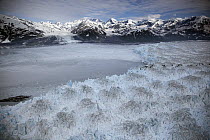 Hubbard Glacier encroaching on Gilbert Point, Wrangell-St. Elias National Park, Alaska