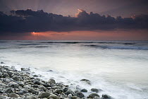 Rocky beach at sunrise, Hawf Protected Area, Yemen