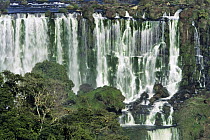Cascades of the Iguacu Falls, the world's largest waterfalls, Iguacu National Park, Brazil