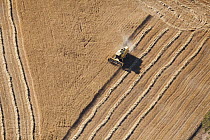 Combine harvester working field, Western Cape, South Africa
