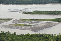 Sandbank in Napo River, Amazon, Ecuador