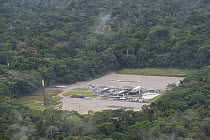 Oil installation in dense rainforest, Yasuni National Park, Amazon, Ecuador