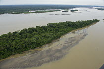 Napo River heavily silted and Yasuni National Park, Amazon, Ecuador