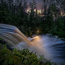 Honeymoon Falls at summer solstice, Judd Creek, Northwoods, Minnesota