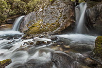 Waterfall on the Yanganuco River, Cordillera Blanca, Andes, Peru