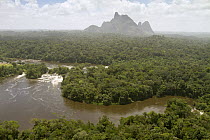 River flowing through rainforest near Kasikasima Mountain, southern Suriname