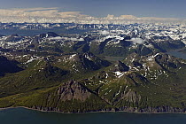 Mountain ranges along coast, Lake Clark National Park, Alaska