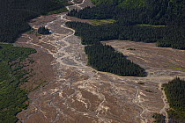 Johnson River showing floodplain and channels, Lake Clark National Park, Alaska