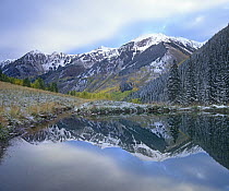 Pond and mountains, Maroon Bells-Snowmass Wilderness Area, Colorado