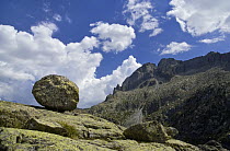 Granite boulder, Aiguestortes I Estany de Sant Maurici National Park, Pyrenees, Catalonia, Spain