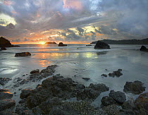 Coast at sunset, Manuel Antonio National Park, Costa Rica