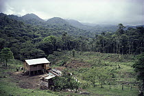 Rainforest cleared for house and pasture, Cordillera de Tilaran, Costa Rica