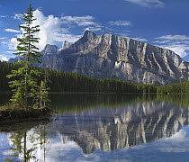 Mount Rundle and Johnson Lake, Banff National Park, Alberta, Canada