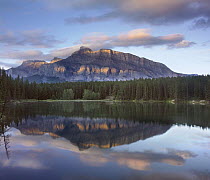 Johnson Lake and Mount Rundle, Banff National Park, Alberta, Canada