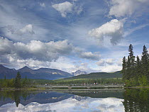Trident Range and Pyramid Lake, Jasper National Park, Alberta, Canada