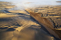 Sand dunes and Hoarusib River, Namib Desert, Namibia