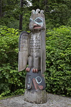 Thunderbird and Whale Totem, a Haida mortuary pole, Totem Bight State Historical Park, Ketchikan, Alaska