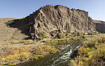 Goose Rock above John Day River, John Day Fossil Beds National Monument, Oregon