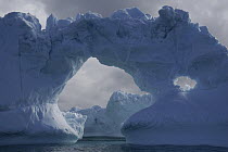 Ice arch in glacial fjord, Greenland, Denmark