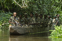Eco Guards on patrol, Odzala-Kokoua National Park, Democratic Republic of the Congo
