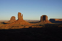 Mittens in desert, Monument Valley Navajo Tribal Park, Arizona