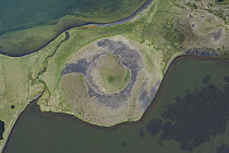 Craters along shore of Myvatn Lake, northern Iceland
