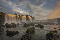 Cascades of the Iguacu Falls, the world's largest waterfalls, Iguacu National Park, Argentina