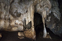 Stalagmites and stalactites in cave, Gcwihaba Caves, Botswana