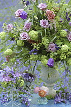 Flower bouquet with lavendar roses