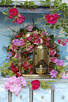 Wreath and old pharmacist pot