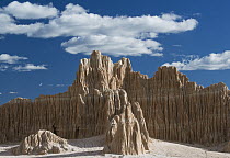 Eroded rock formations of bentonite clay in the high desert, Cathedral Gorge State Park, Nevada