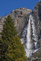 Waterfall in winter, Yosemite Falls, Yosemite National Park, California