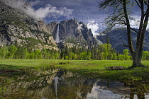 Waterfalls and pool, Yosemite Falls, Yosemite National Park, California