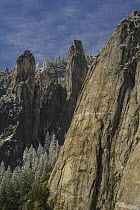 Rock formations, Lower and Middle Cathedral Rocks, Yosemite National Park, California