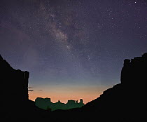 Milky Way over buttes, Monument Valley, Arizona
