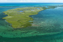 Island and reef, Hicks Cays, Belize